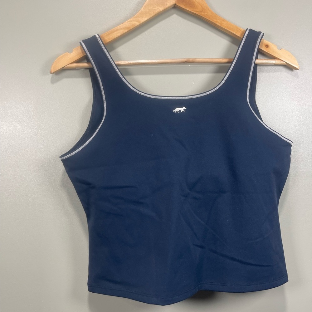 Fore-Té Navy Blue Workout Top Club Attire - Picture 5 of 7